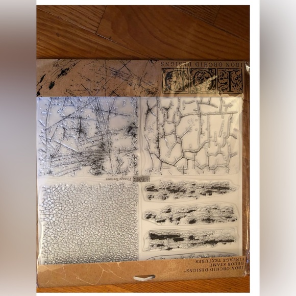 Iron Orchid Designs Vintage Textures Stamp New with Tags - Picture 3 of 4